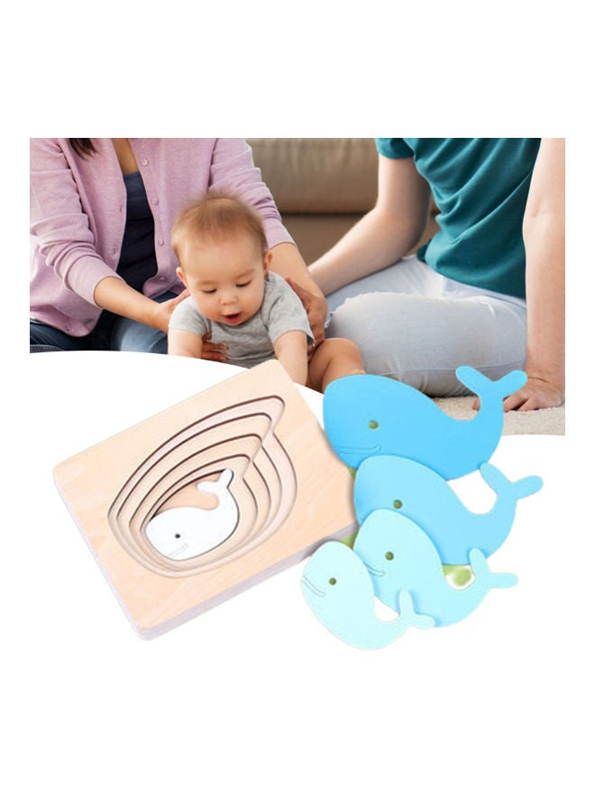 لعبة بازل خشبية ثلاثية الأبعاد على شكل حيوانات كرتونية، متعددة الطبقات، تعليمية مبكرة - Image 2